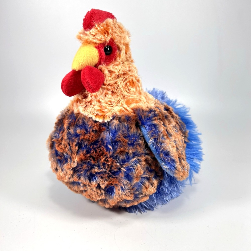 Douglas Henrietta Blue Lace Hen Chicken Plush 8.5" Stuffed Bird #1798